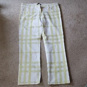 BURBERRY LONDON Green Plaid Pants